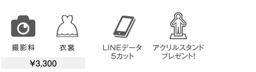 撮影料+衣裳