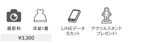 撮影料+衣裳